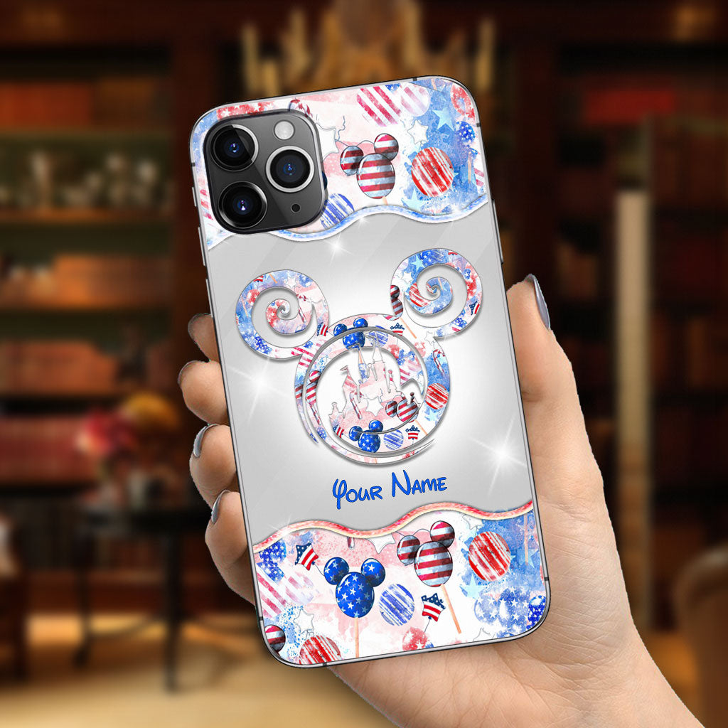 Happy 4th Of July - Personalized Independence Day Mouse Phone Case