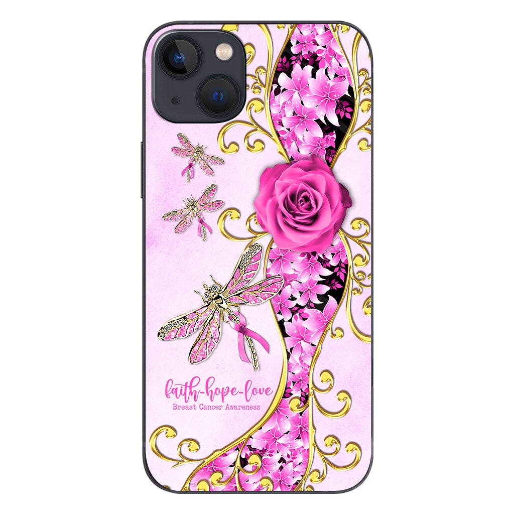 Faith Hope Love Breast Cancer Awareness Phone Case