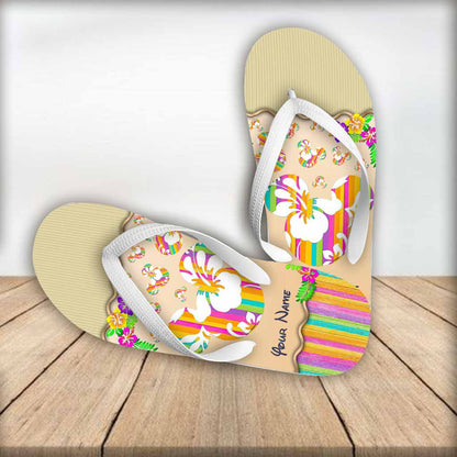 Summer Mouse Ears - Personalized Flip Flops