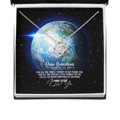 For Your Precious Grandma Who Deserves The World On Mother's Day - Grandma Love Knot Necklace 0921
