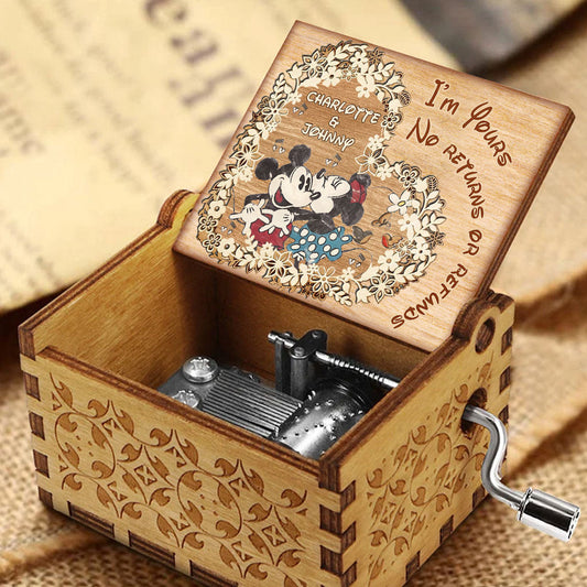 I’m Yours - Personalized Couple Mouse Hand Crank Music Box