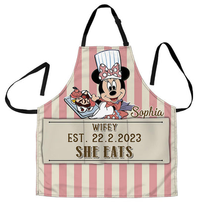 He Cooks She Eats - Personalized Mouse Apron