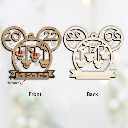 Magical Family - Personalized Christmas Mouse Layers Mix Ornament