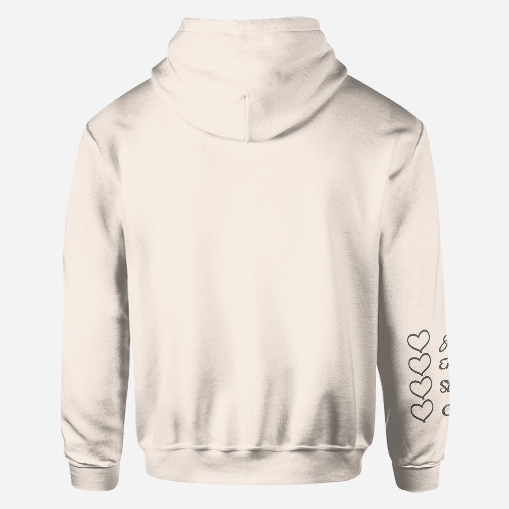 This Nana Wears Her Heart - Personalized Mother's Day Grandma All Over Hoodie