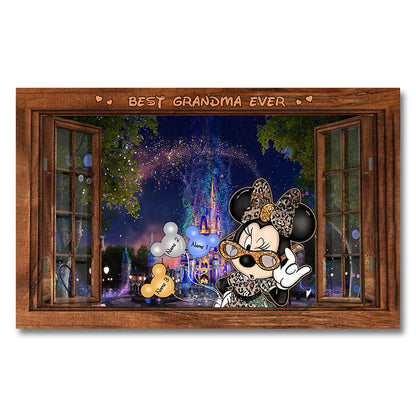 Best Grandma Ever - Personalized Mouse Canvas And Poster