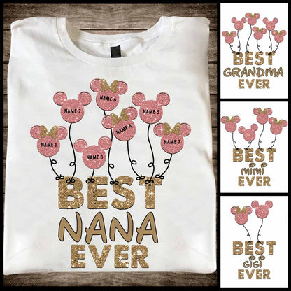 Best Nana Ever - Personalized Mother's Day Mouse T-shirt and Hoodie