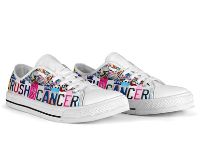 Crush Cancer Breast Cancer Awareness Low Top Shoes 0622