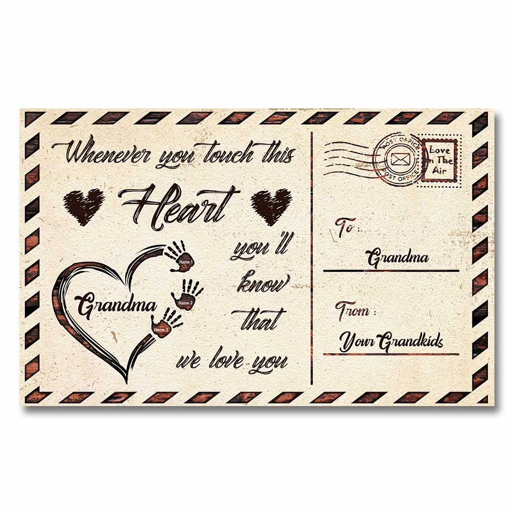 Whenever You Touch This Heart - Personalized Mother's Day Grandma Poster