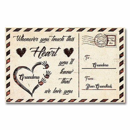 Whenever You Touch This Heart - Personalized Mother's Day Grandma Poster
