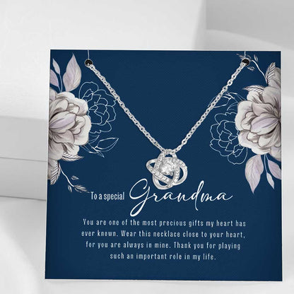 Gifts For Grandma From Grandchildren - Grandma Love Knot Necklace 0921