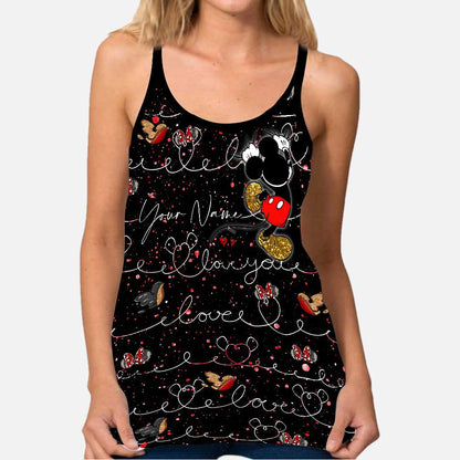 Cute Mouse Ears - Personalized Cross Tank Top
