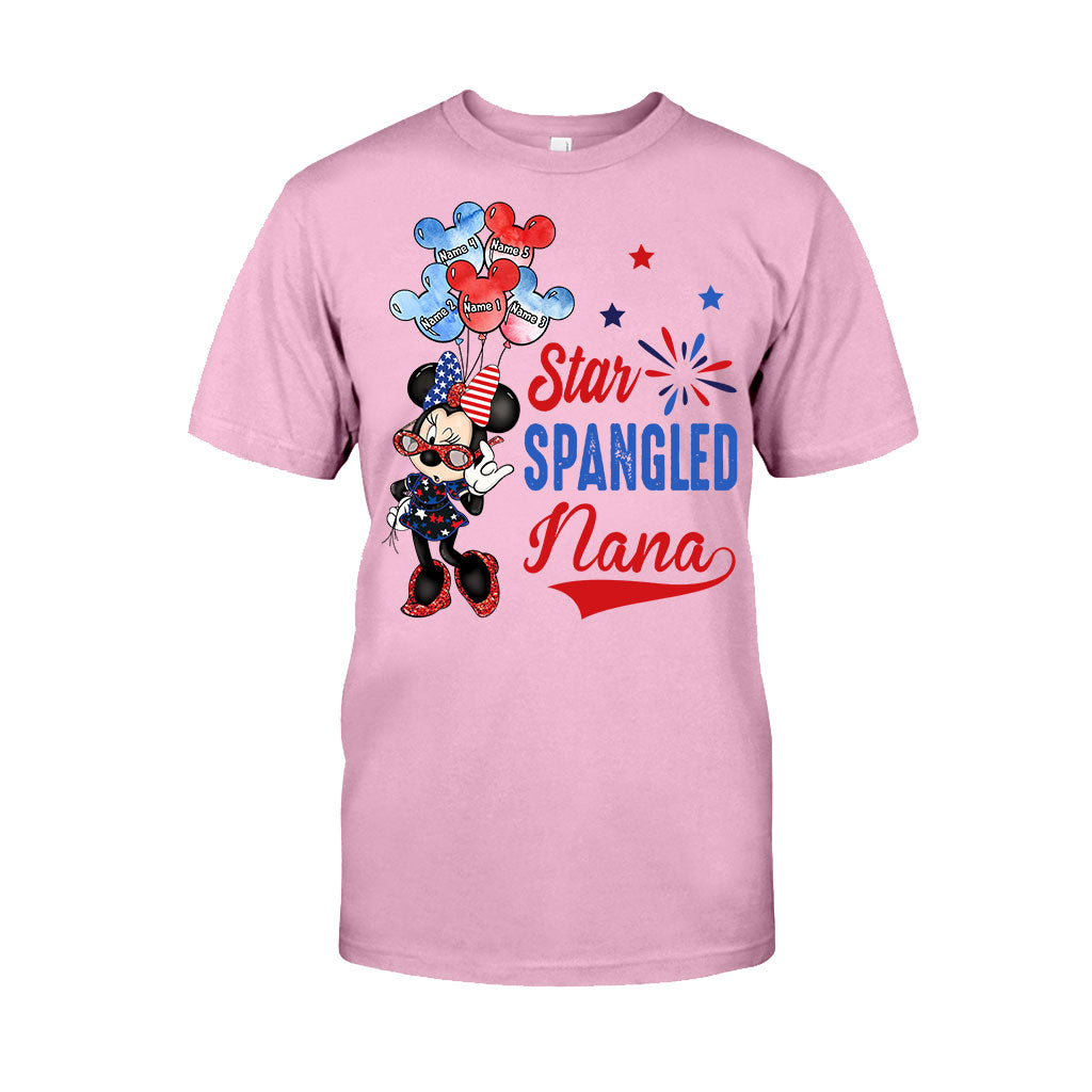 Star Spangled Nana - Personalized Independence Day Grandma T-shirt and Hoodie