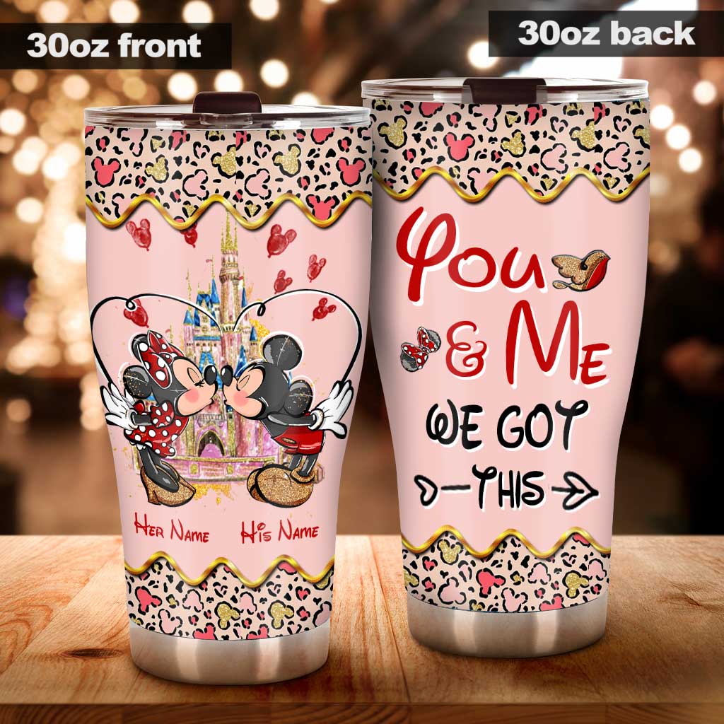 You And Me Forever And Always - Personalized Couple Mouse Tumbler