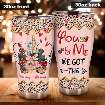 You And Me Forever And Always - Personalized Couple Mouse Tumbler