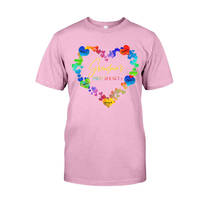 Grandma's Sweethearts - Personalized Valentine Grandma T-shirt and Hoodie