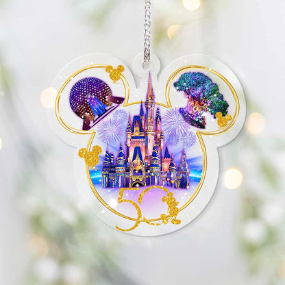 Magical World - Christmas Mouse Transparent Ornament