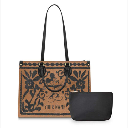 Cute Mouse Ears - Personalized Mouse Leather Handbag