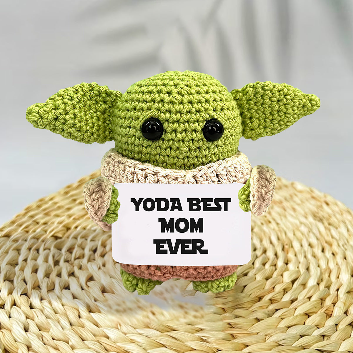 Best Mom / Dad / Grandma / Granpa / Aunt / Uncle / Sister / Brother Ever - Personalized The Force Hand Knitted Figurine