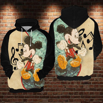 Music Notes Mouse All Over Shirt 0823