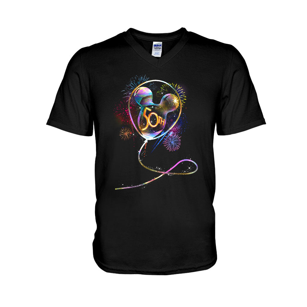 50 Years Mouse Ear Balloon EARidescent - Personalized T-shirt and Hoodie