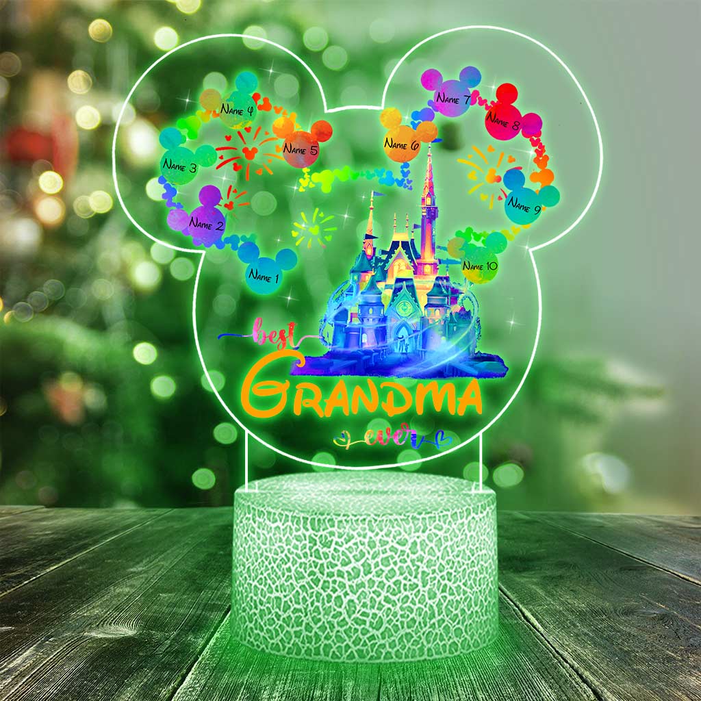 Best Grandma Ever - Personalized Shaped Plaque Light Base
