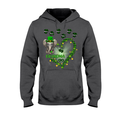 Patrick's Day Elephant - Personalized Grandma T-shirt and Hoodie