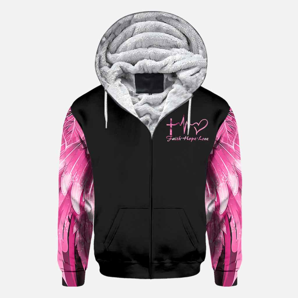 Breast Cancer True Cross Wings Breast Cancer Awareness All Over T-shirt and Hoodie