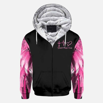 Breast Cancer True Cross Wings Breast Cancer Awareness All Over T-shirt and Hoodie