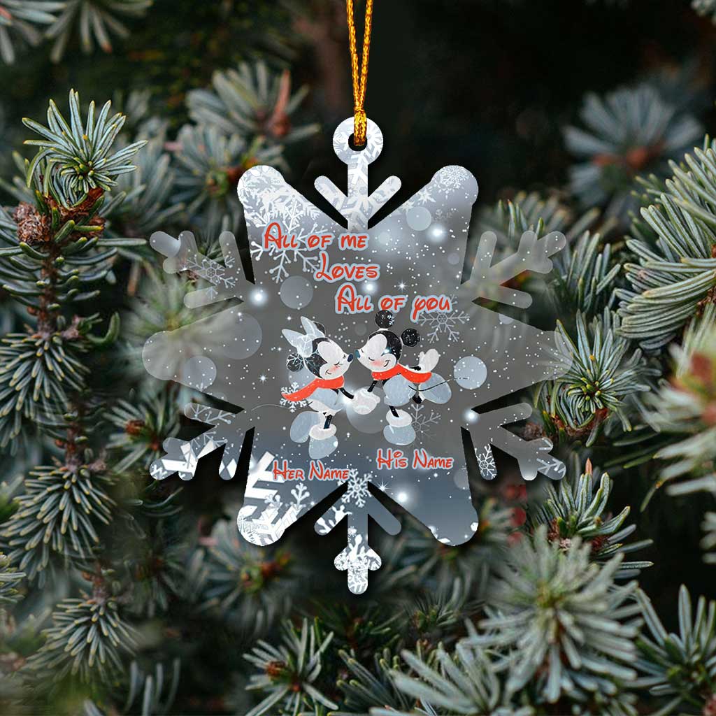 All Of Me - Personalized Mouse Transparent Ornament