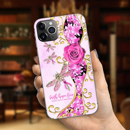 Faith Hope Love Breast Cancer Awareness Phone Case