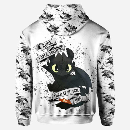 Rock Paper Scissors I Win - Personalized Hoodie And Leggings