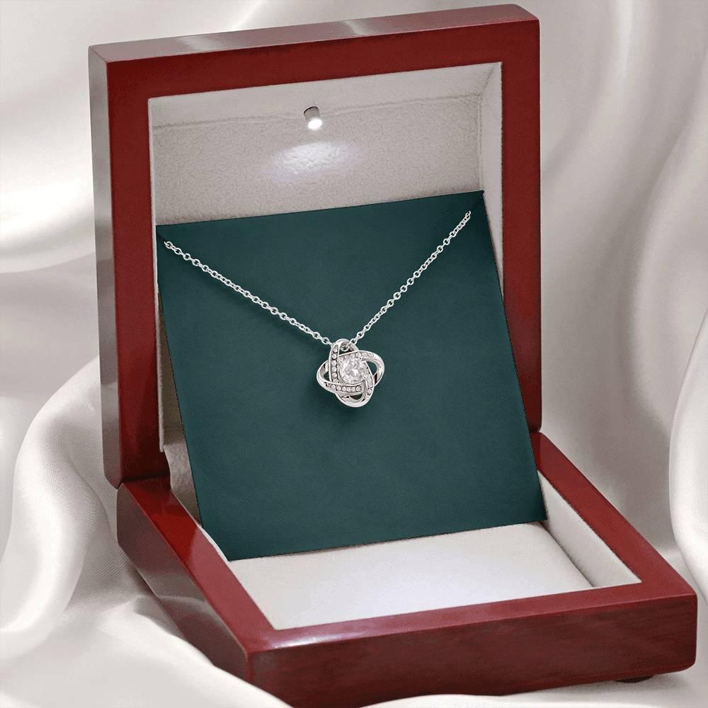 To My Grandma With Gift Box - Grandma Love Knot Necklace 0921