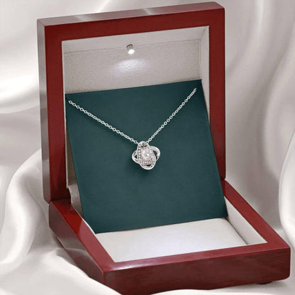 To My Grandma With Gift Box - Grandma Love Knot Necklace 0921