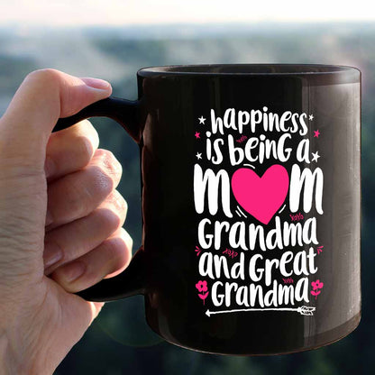 Happiness Is Being A Mom Great Grandma - Grandma Mug 0921
