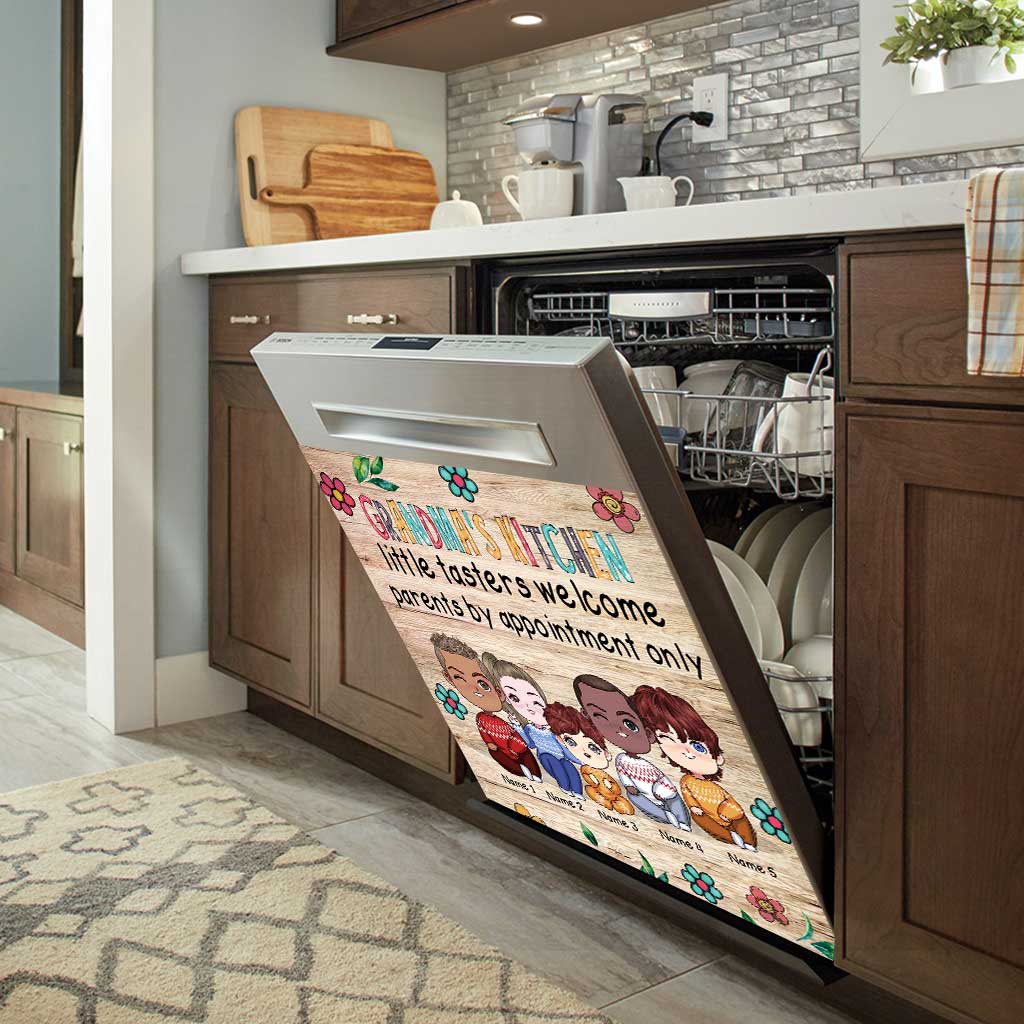 Grandma's Kitchen Little Tasters Welcome - Personalized Grandma Dishwasher Cover
