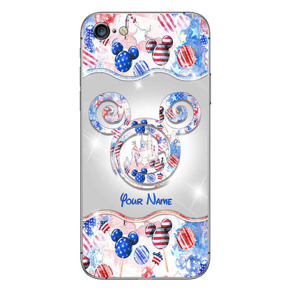 Happy 4th Of July - Personalized Independence Day Mouse Phone Case