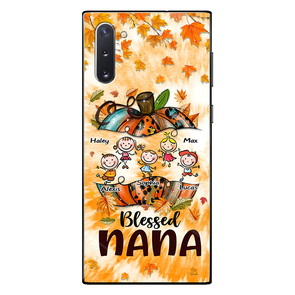 Blessed Nana - Personalized Thanksgiving Grandma Phone Case