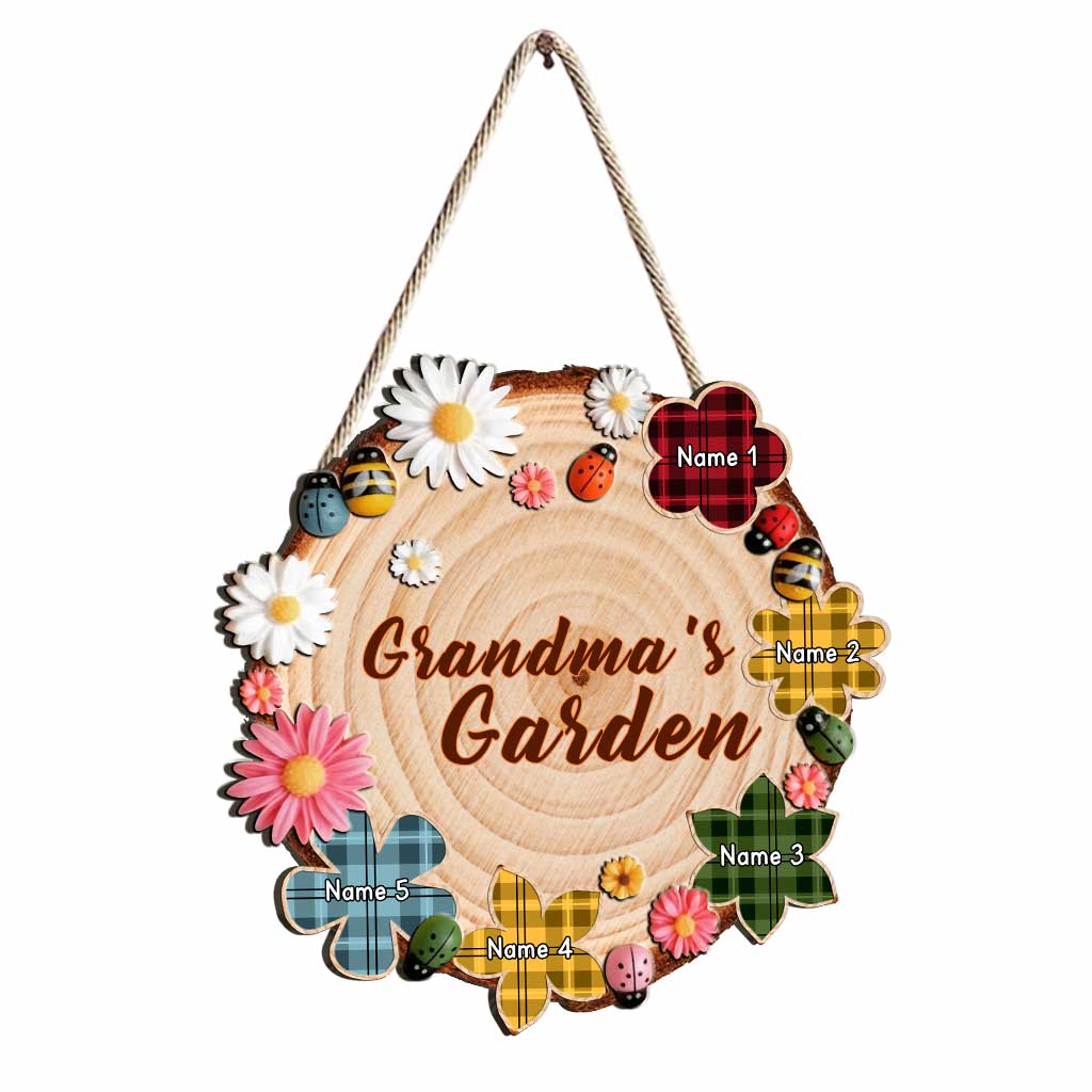 Grandma's Garden - Personalized Wood Sign