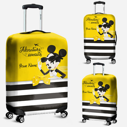 Adventure Awaits - Personalized Mouse Luggage Cover