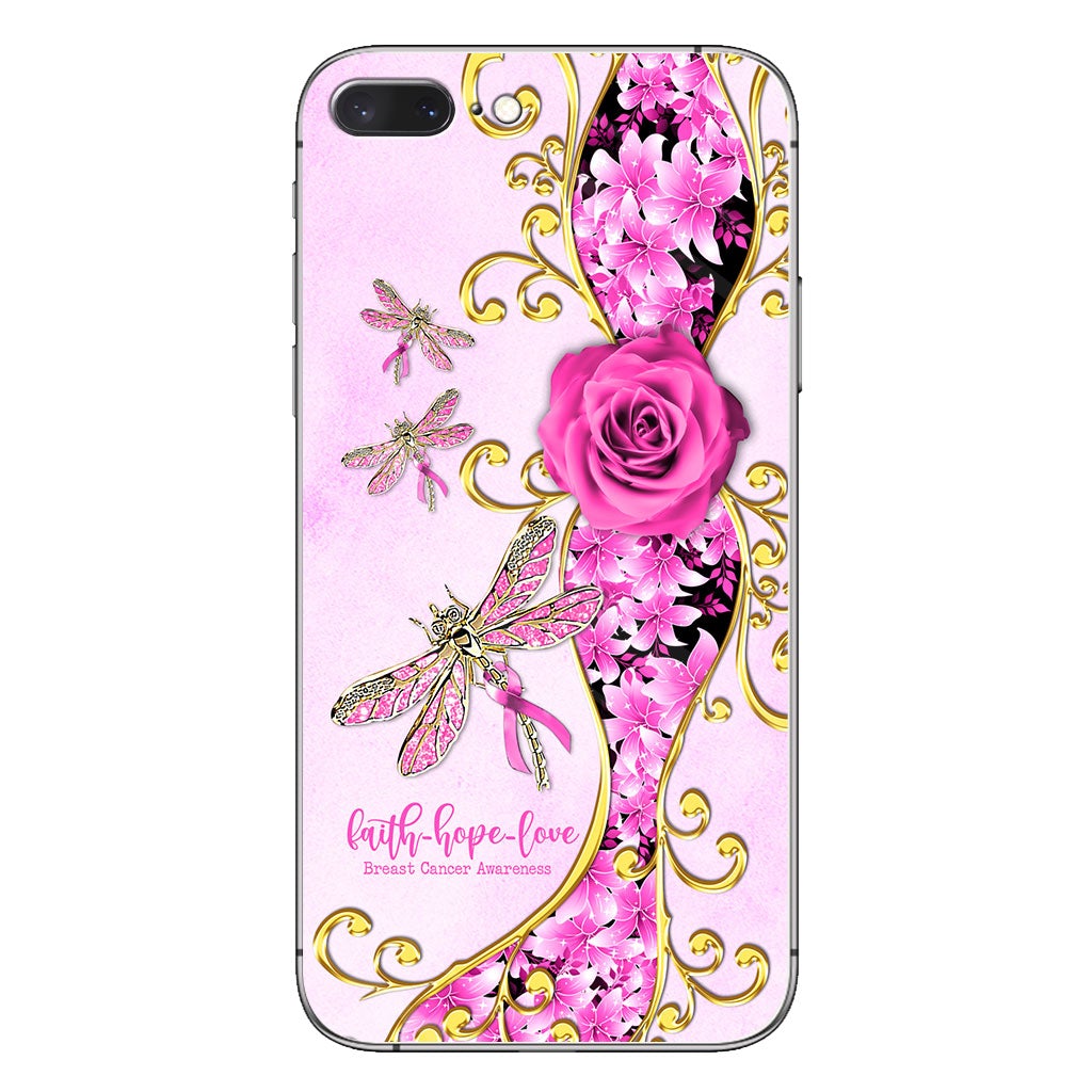 Faith Hope Love Breast Cancer Awareness Phone Case