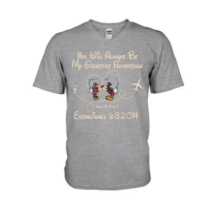 You'll Always Be My Greatest Adventure - Personalized Couple Mouse T-shirt and Hoodie