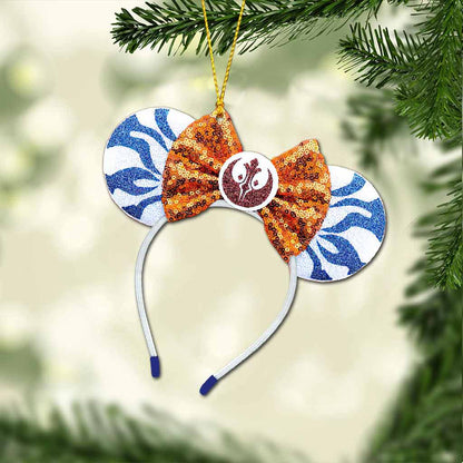 Galaxy Magic - Christmas Mouse Ornament With 3D Pattern Print (Printed On Both Sides)