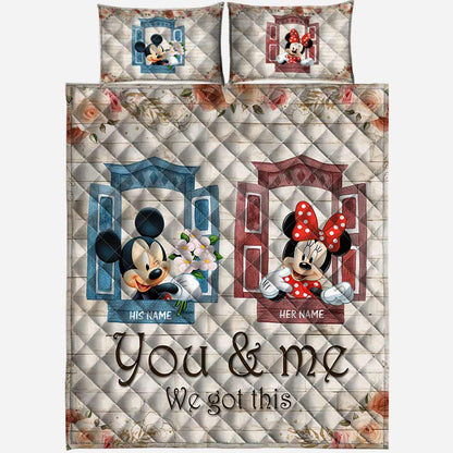 You & Me We Got This - Personalized Mouse Quilt Set
