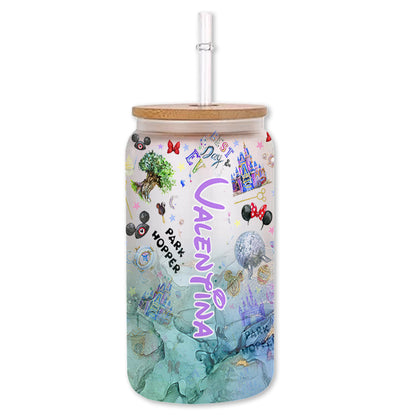Park Hopper Never Too Old For Magic - Personalized Mouse Can Glass