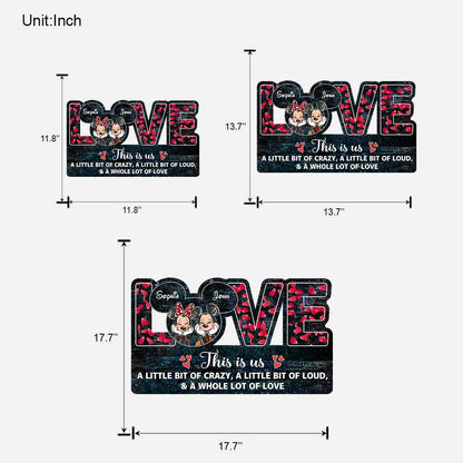 This Is Us - Personalized Couple Mouse Wood Sign
