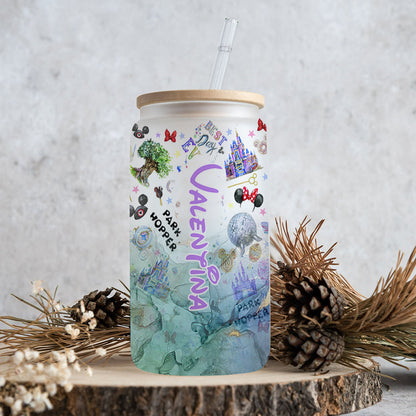Park Hopper Never Too Old For Magic - Personalized Mouse Can Glass