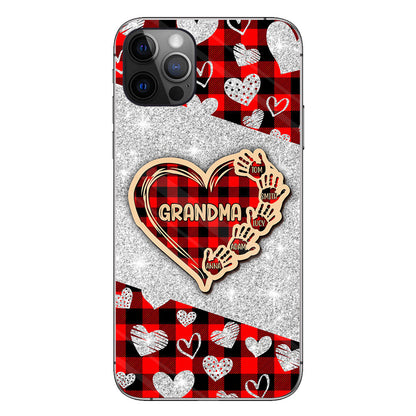 Valentine Heart Grandma - Personalized Grandma Phone Case