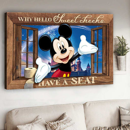 Hello Sweet Cheeks - Mouse Canvas And Poster