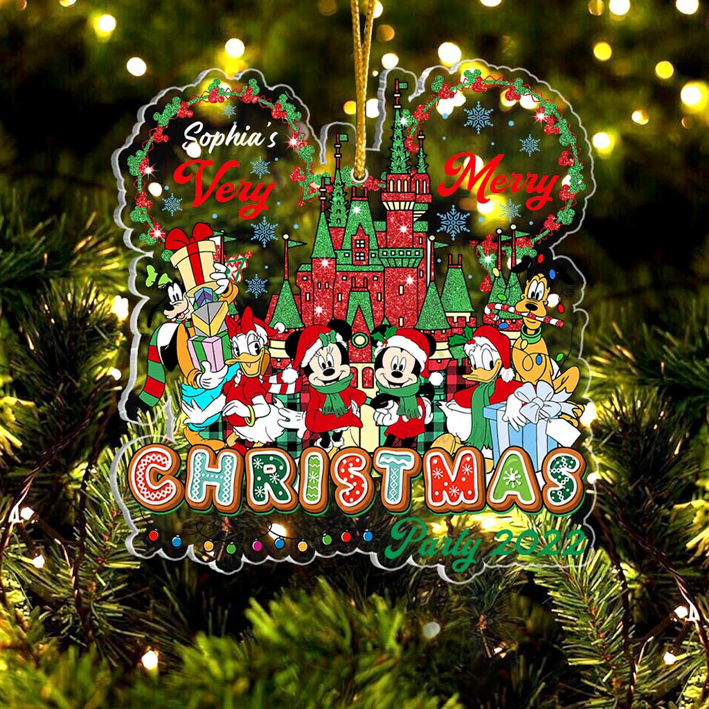 Merry Christmas - Personalized Mouse Transparent Ornament