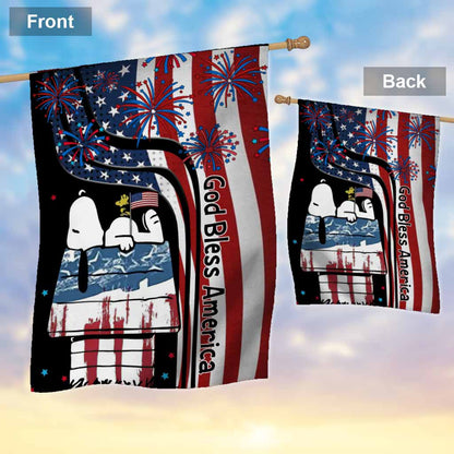 One Nation Under God - Personalized Independence Day House Flag